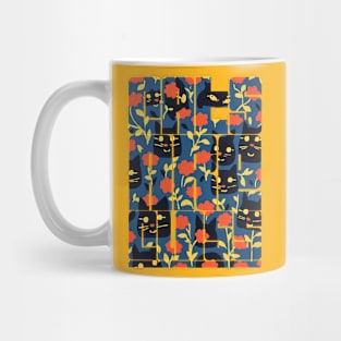 Cats Are Class cat lover typographic design with floral pattern Mug